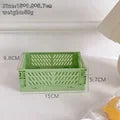 6 Color Organizing Storage Baskets Case Folding Student Desktop Basket Tape Stationery Plastic Foldable Container Storage Box